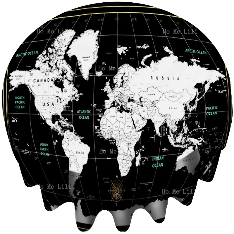 Металлическая карта мира без границ Декор компас винтажная старинная потертая