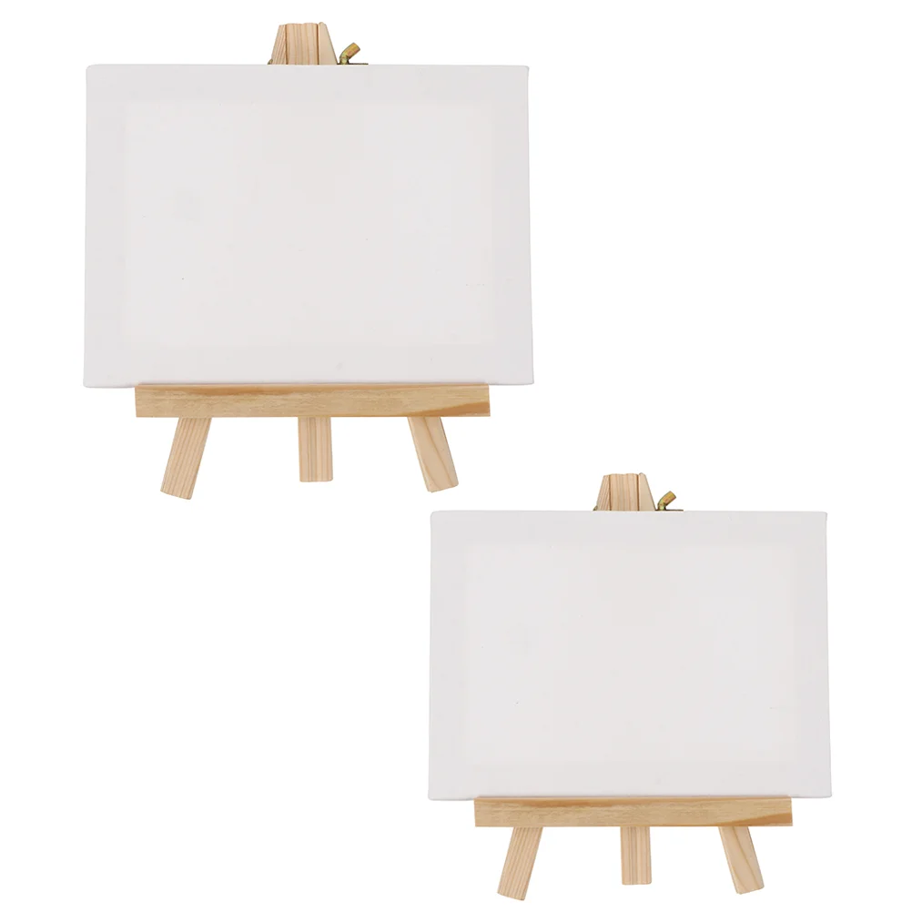 

2 Sets of Wood Display Stands Drawing Display Brackets Mini Easel Set Display Stands for Display Painting Home Picture