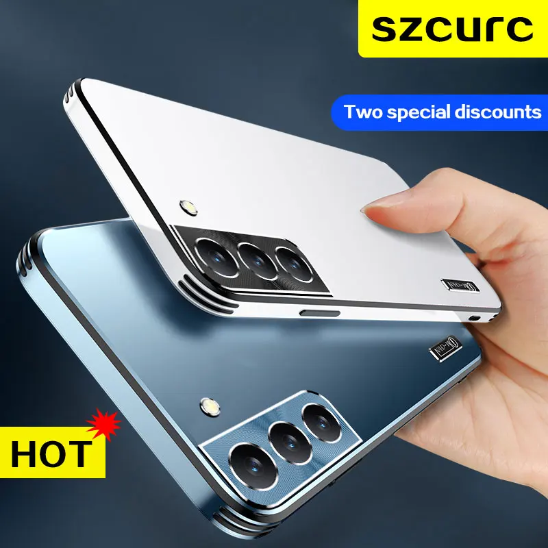 Najtaniej Do Samsung S22 Ultra Case.Ultra Cienka Luksusowa Wysoka Zmysł Nowa Ochrona Samsung S22 Anty-upadek Matowy Pokrowiec Na Telefon