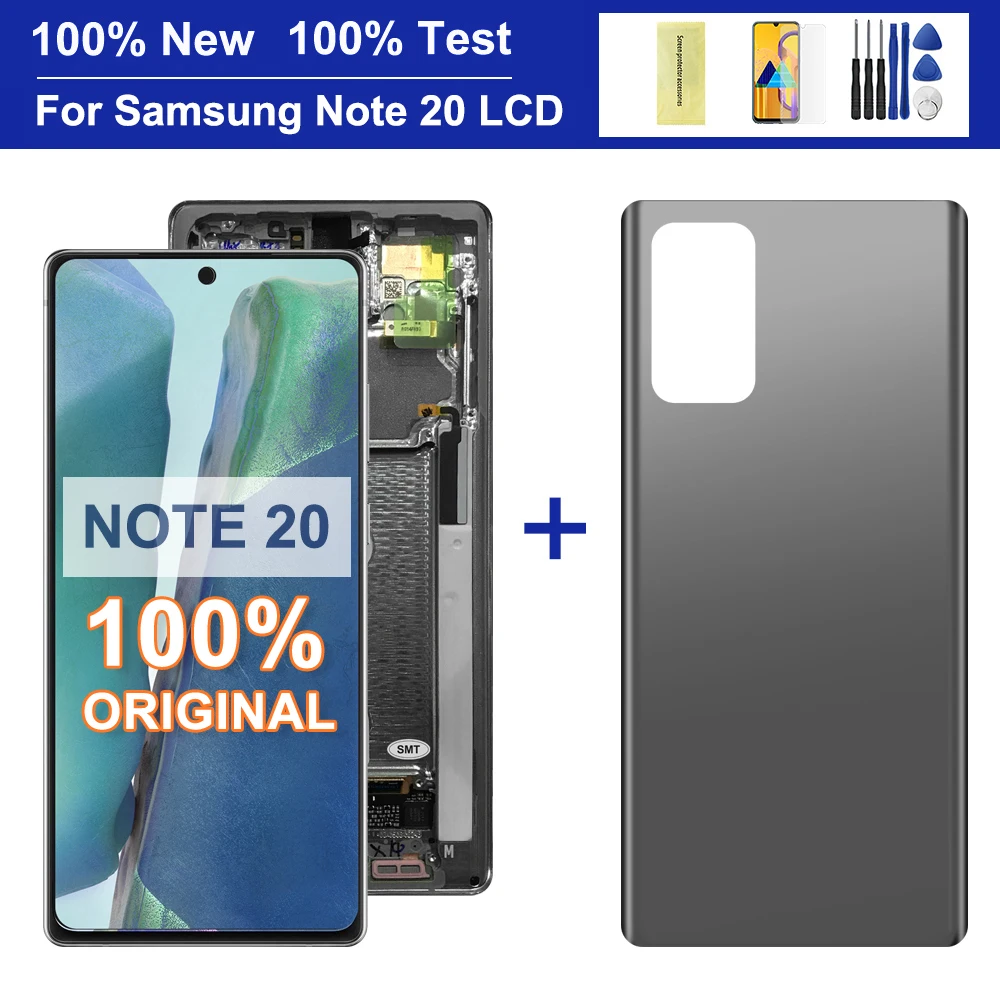 

6.7'' Original N980F Display For Samsung Galaxy Note 20 LCD Display Touch Screen With Frame For Note20 SM-N980F/DS LCD Parts
