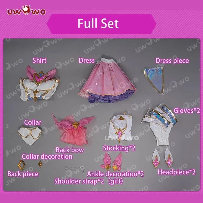 В НАЛИЧИИ UWOWO Star Guardian Kaisa Косплей League of Legends/LOL: Kai'Sa SG Костюм Ahri Akali Костюмы на