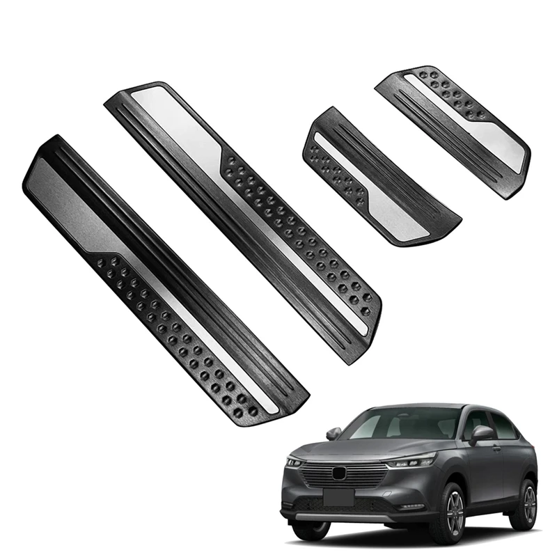 

For Honda Vezel HR-V HRV 2021 2022 Stainless Steel Front Rear Outer Door Sill Pedal Scuff Plate Cover Trim 4Pcs