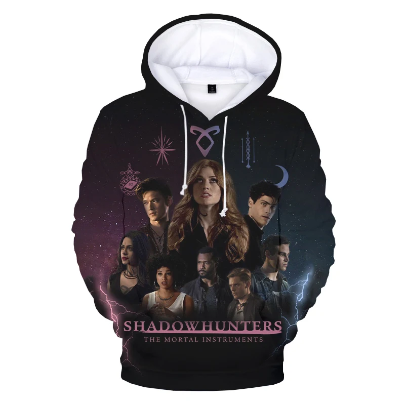 

New Shadowhunters 3D Hoodies Movie Print Harajuku Casual Streetwear Oversized Hooded Sweatshirts Men Women Fashion 3D Pullover