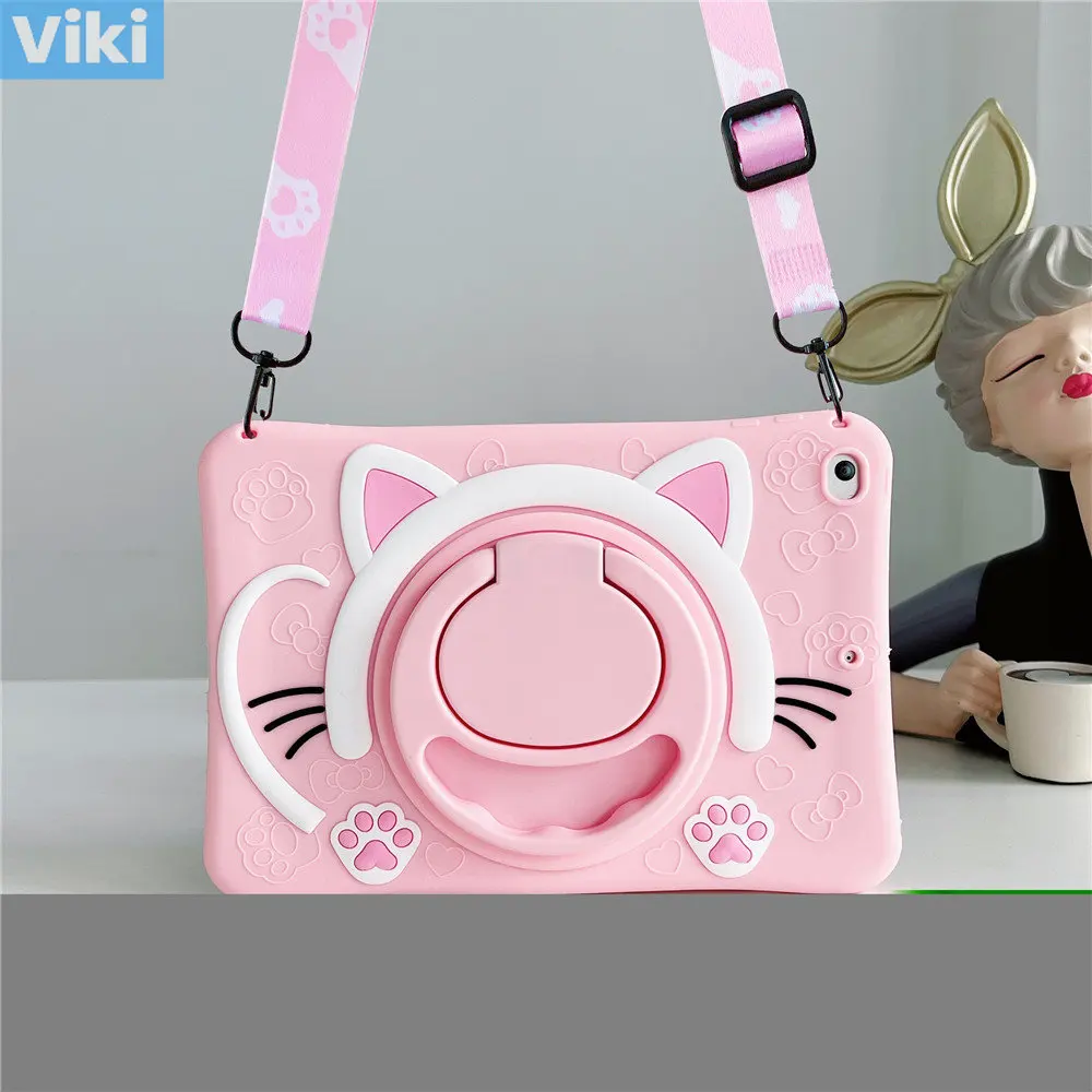 

Детский чехол для iPad 7, 8, 9, 10,2, 10, 10,9 Pro, 11, 2022, 2021, 9,7, 2018, 2017 Mini, 6 Air, 1, 2, 4, 5, чехол для планшета, силиконовый чехол с подставкой