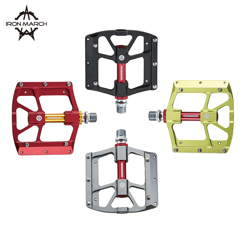 

IRON MARCH Non-Slip MTB Pedals Flat Waterproof Bicycle Pedals BMX Road Bike Pedal Cycling Sealed Bearing Bike Pedals CR-MO Axle