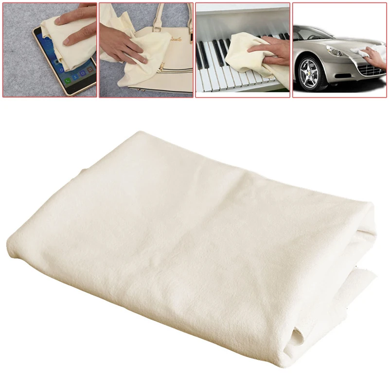 

Natural Suede Leather Car Cleaning Towels Drying Washing Cloth New 50x80cm