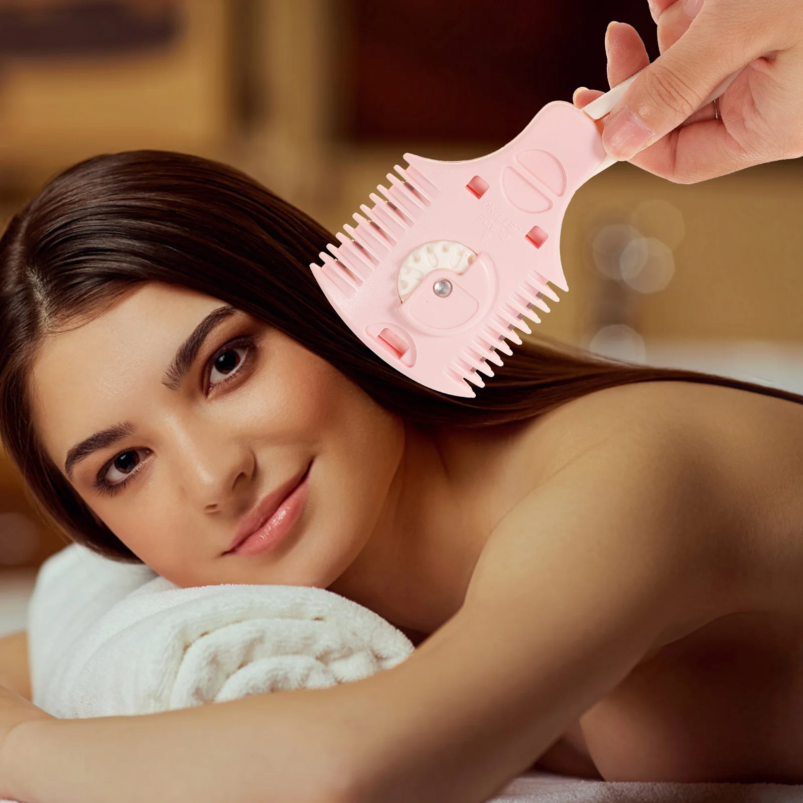 1pc Hair Comb Double Professional Adjustable Replaceable Manual Hair Shop Home Salon