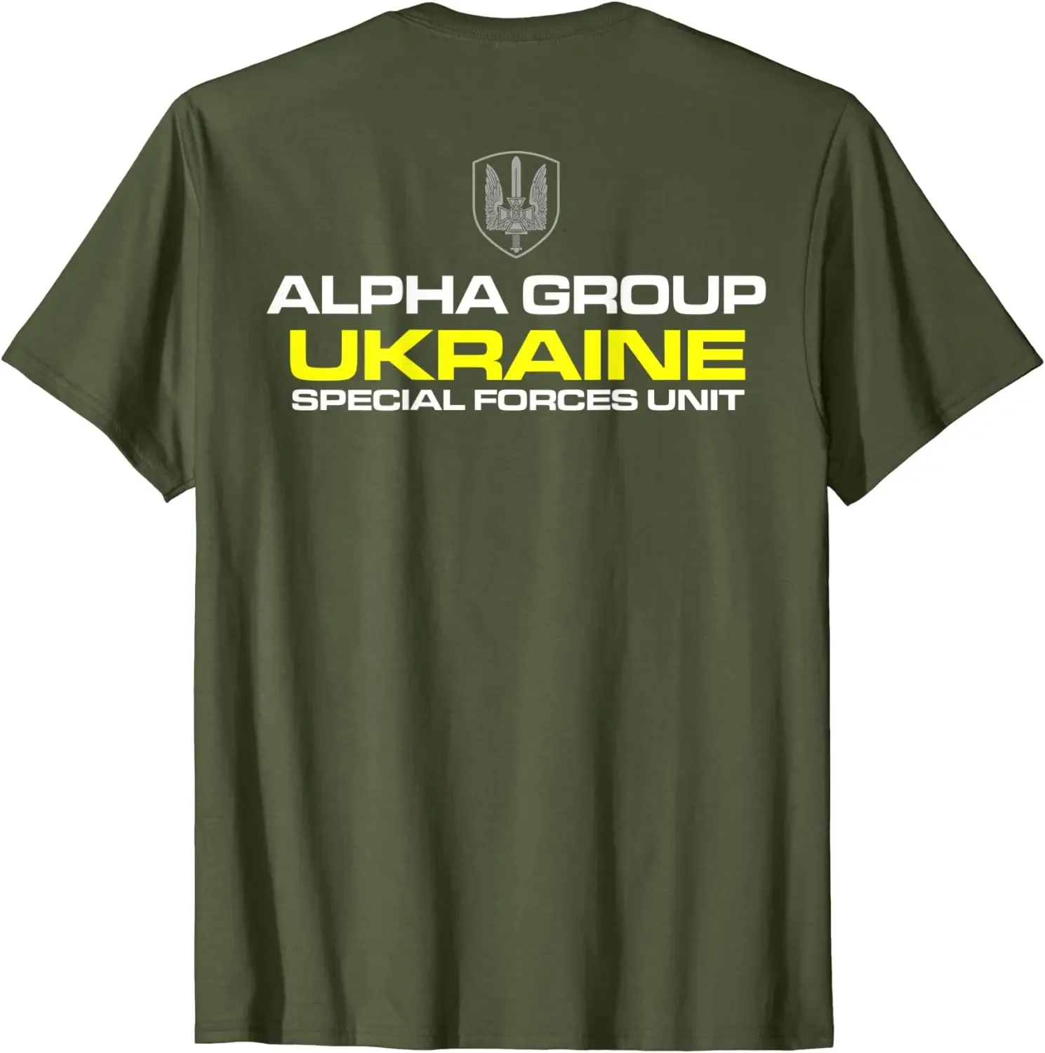 Фото Футболка Ukraine Special Forces Alpha Group Spetsnaz SBU, 100% хлопок, с круглым вырезом, летняя повседневная мужская футболка с короткими рукавами, размер S-3XL №4