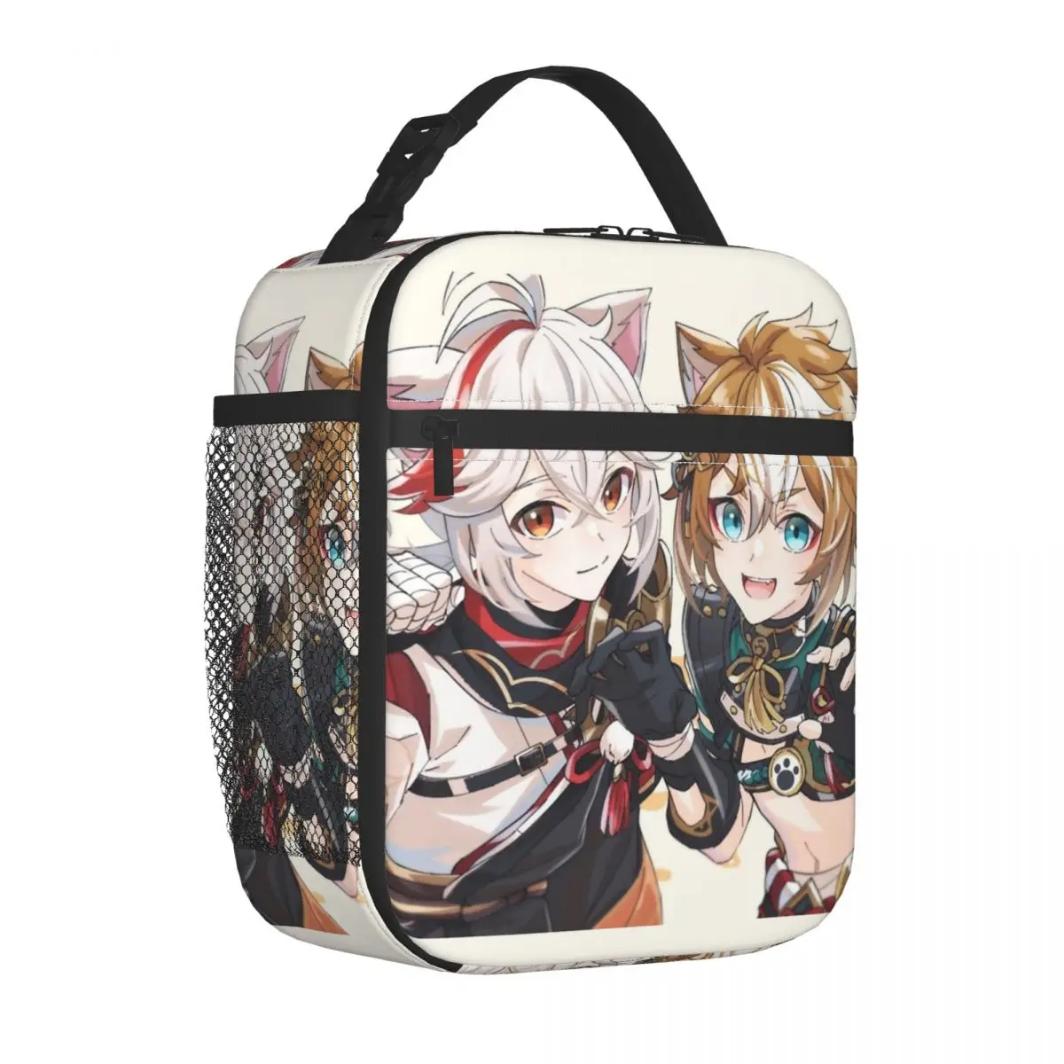 

Gorou And Kazuha Genshin Impact Insulated Lunch Bags Cooler Bag Meal Container Portable Tote Lunch Box Men Women Beach Travel