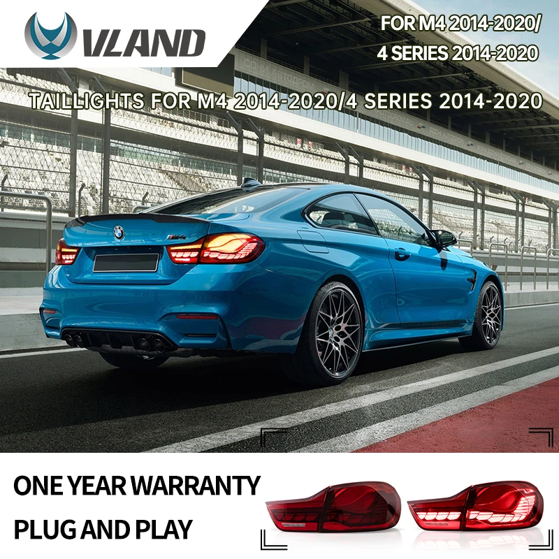 

Задние фонари VLAND OLED для BMW 4 серии 2013-2019 F32 F33 F36 F82 F83 M4 GTS 2014-2018 с пусковым анимационным задним фонарем в сборе