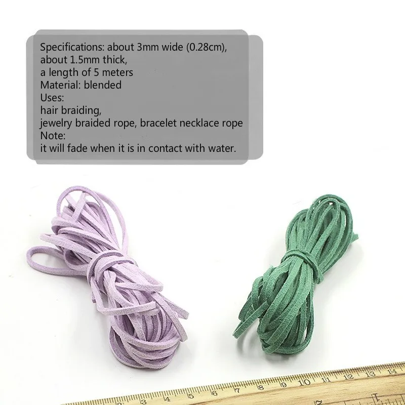 National Customs Hip Hop Reggae Braided Colorful Hair Ties Dreadlock Bead Hair Accessories 2.8mm Long 5m images - 6