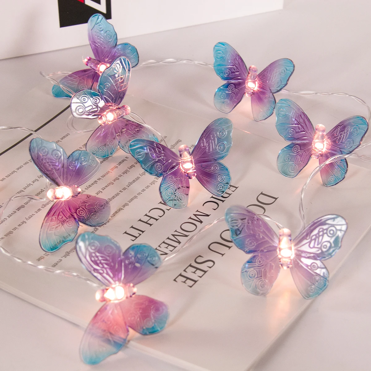 

1.5M 10LED Butterfly String Light Home Garden Decor Fairy Light Girls Birthday Party background Decor DIY Supplies Wedding Decor