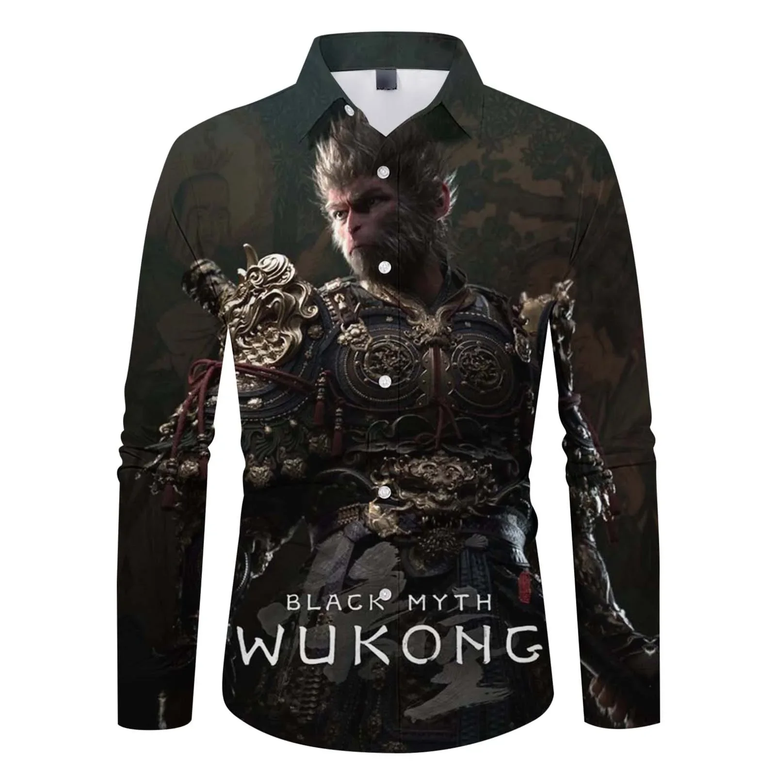 Мужская футболка с длинным рукавом круглым вырезом и 3D-принтом