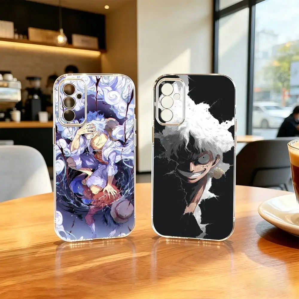 Фото Чехол для телефона O-neP-piece L-Luffy Gear 5 Anime для Samsung A10,12,20,21S,30,31,40,50,51,52,70,71, прозрачный чехол №1