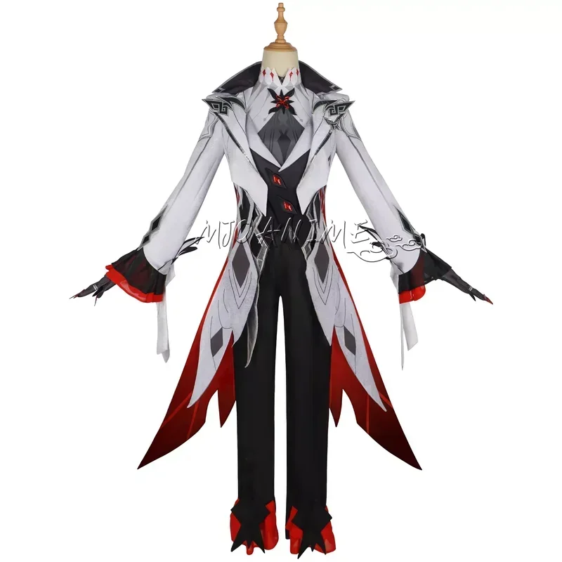 Косплей Костюм гарлекина парики Genshin Impact Fatui Униформа харлекина Knave Eleven Harbingers