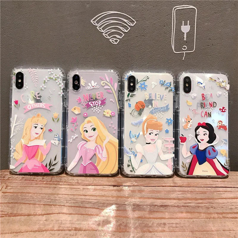 

Fashion Cartoon Beautiful Cute Princess for IPhone 7 8 Plus Case Cover for IPhone 11 12 13 Pro X XR XS Max Shockproof Phone Case
