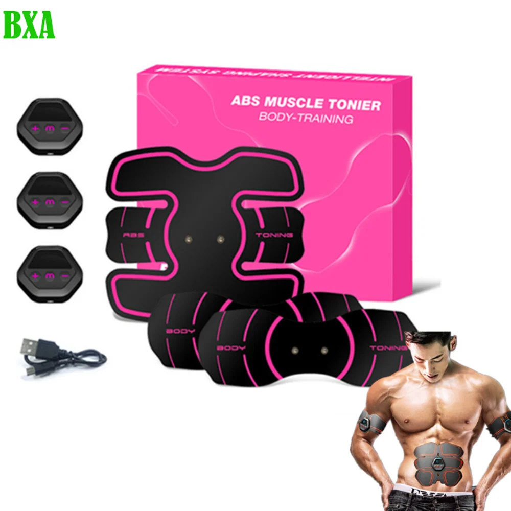 

EMS Abdomina Muscle Fitness Instrument Stimulator USB Rechargeable Wireless Buttocks Hip Trainer Abdominal Body Slimming Massage