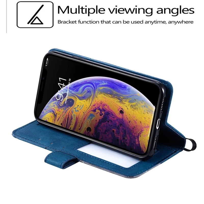 Кожаный чехол Skin Feel для Samsung Galaxy A16 A15 A14 A13 A12 A11 A10S A10 A06 A05S A05 A04E A03 F04 F54 F62 4G 5G Book Cover