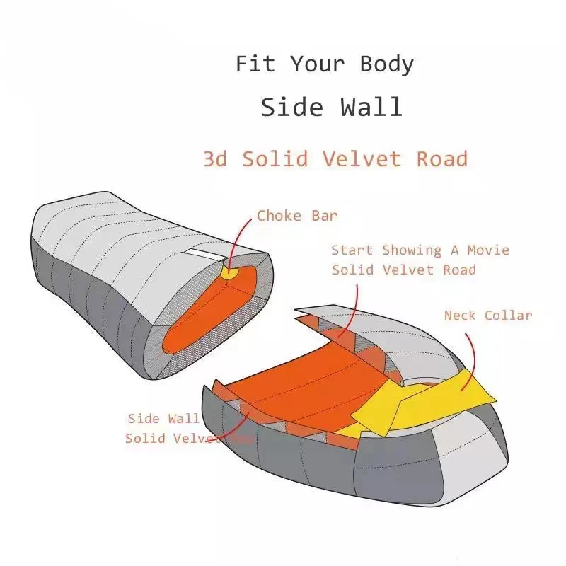 Профессиональный утолщенный спальный мешок Arxtic NXJ с гусиным пухом нейлоновый для