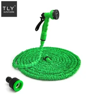 tly 255075100ft car home garden high pressure wash gun with magic hose pipe three times expandable hose water gun