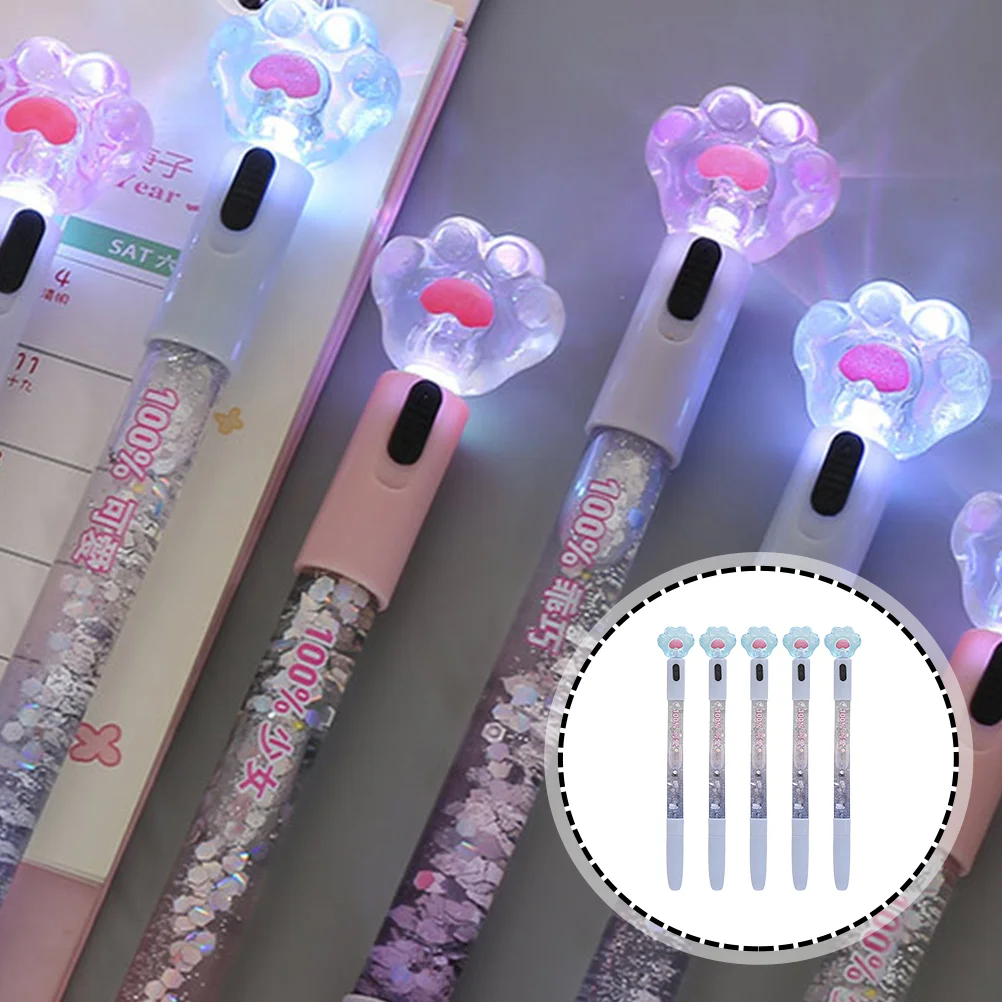 

5Pcs Plastic Ink Pens Creative Students Pens Portable Neutral Pens Ink Pens School Pens