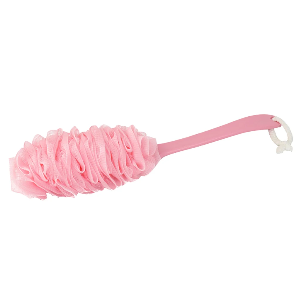 

Bath Brush Long Handle Non-slip Shower Sponge Ball Mesh Back Scrubber Foaming Scrub Tool Bathroom Shower Brush