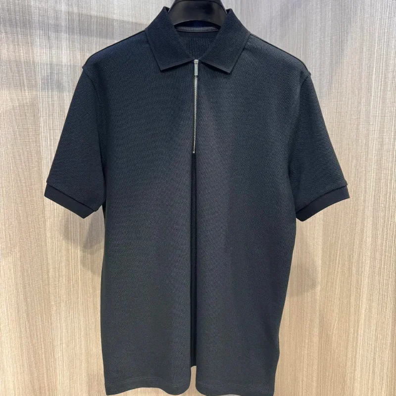 Футболка Мужская/женская оверсайз с отложным воротником на молнии