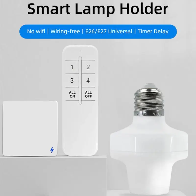 

Wireless E27 Lamp Holder Ewelink Multi Light Switch 1100-240v Diy Remote Control Lamp Base New Smart Home 40m