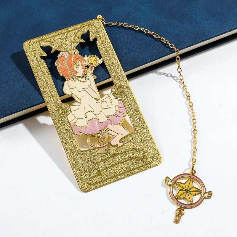 Милые милые аниме карточки Captor Sakura Book Mark with Creberus с кисточкой металлическая