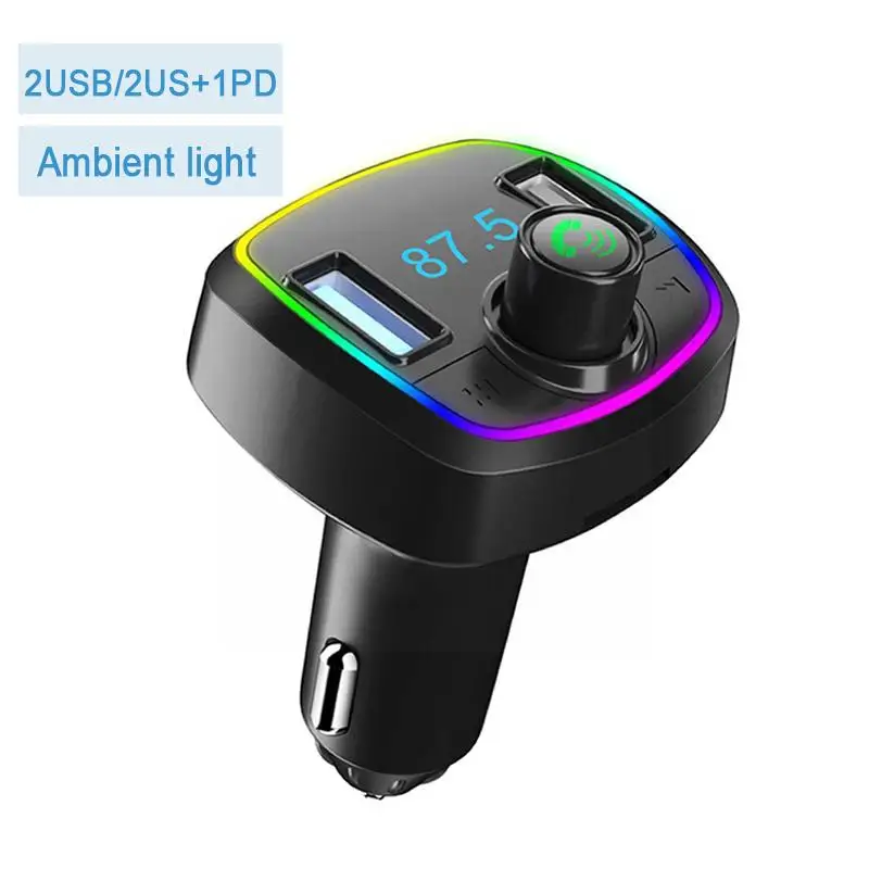 

Fm Modulator Transmitter Bluetooth 5.0 Car Kit Fm Radio Aux Car Usb Audio Handsfree Dual Kit Transmiter Fm Charger Car Wire F8y8