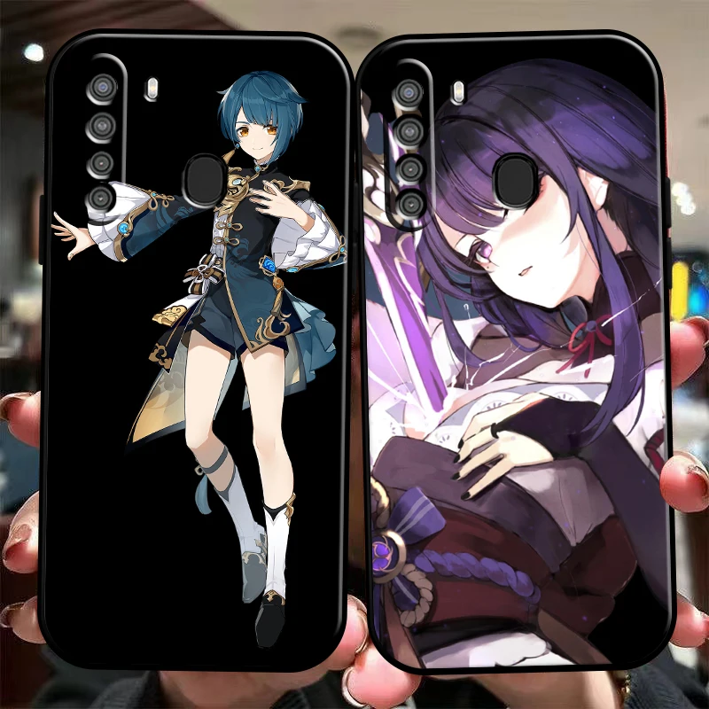 

Genshin Impact Project Game Phone Case For Samsung Galaxy S8 S8 PLus S9 S9 Plus S10 S10E S10 Lite 5G Plus Carcasa Black Coque