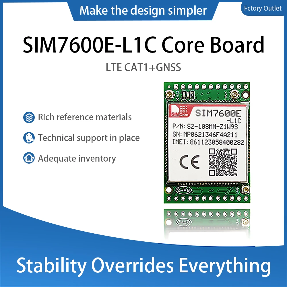 SIMCOM SIM7600E-L1C multi-band LTE-FDD/LTE-TDD/HSPA UMTS/EDGE/GPRS/GSM Module Development Board SIM7600E-L1C LTE CAT1+GNSS