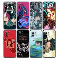 anime my hero academia phone case for xiaomi mi 11i 11 11x 11t poco x3 nfc m3 pro f3 gt m4 soft silicone