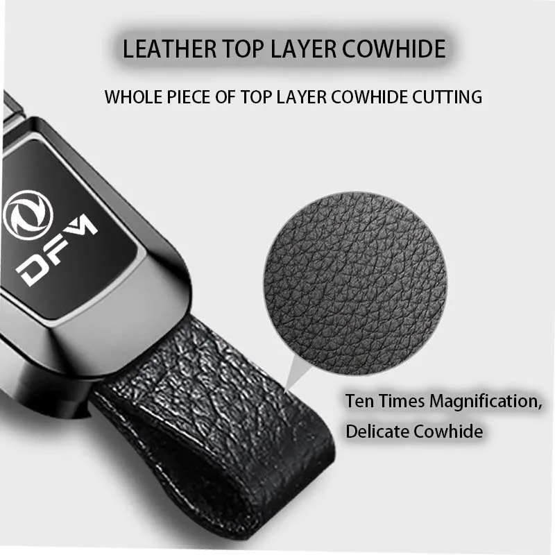 Автомобильный кожаный брелок для ключей Подвеска кожаное кольцо Dongfeng DFM A30 K01 K02 H30