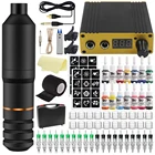 Вращающаяся тату-машинка AUTDOR в комплекте, блок питания для тату-ручки, бриллиантовые иглы, зажим для педали, шнур, бесплатная доставка