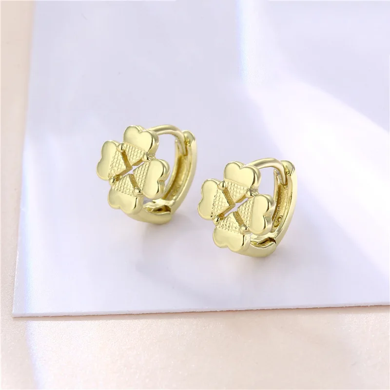 

Stainless Steel Stud Earring For Women Man Clover Gold Color Lover's Engagement Jewelry Drop Shipping