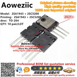 Aoweziic 2021 + 10 пар, новинка 100%, импортный оригинальный 2saболее, 2SC5200, aболее, C5200, TO-3P, высокомощный звук