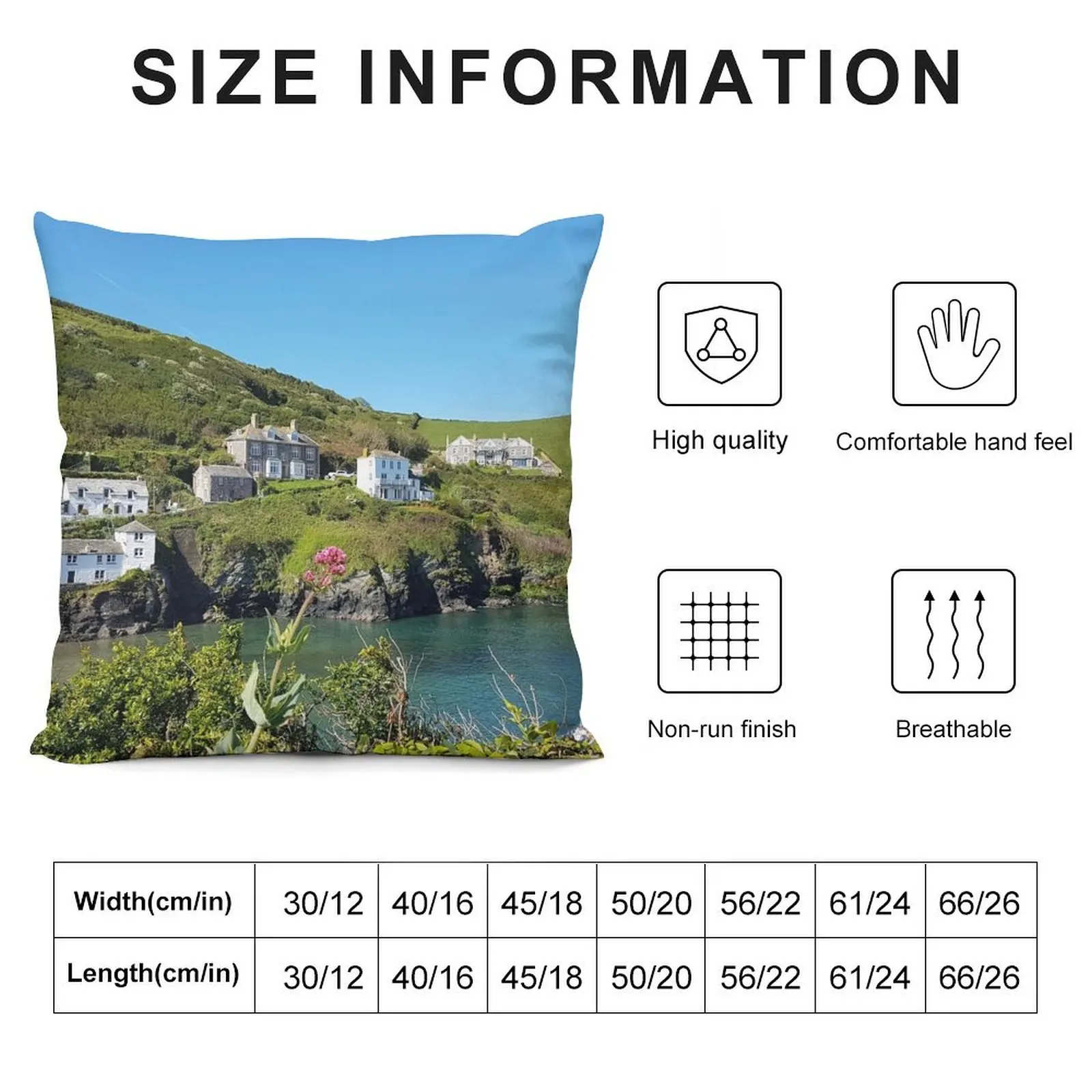 Декоративная Подушка Порт Исаак на севере (Портвенн в Доктор Мартин)