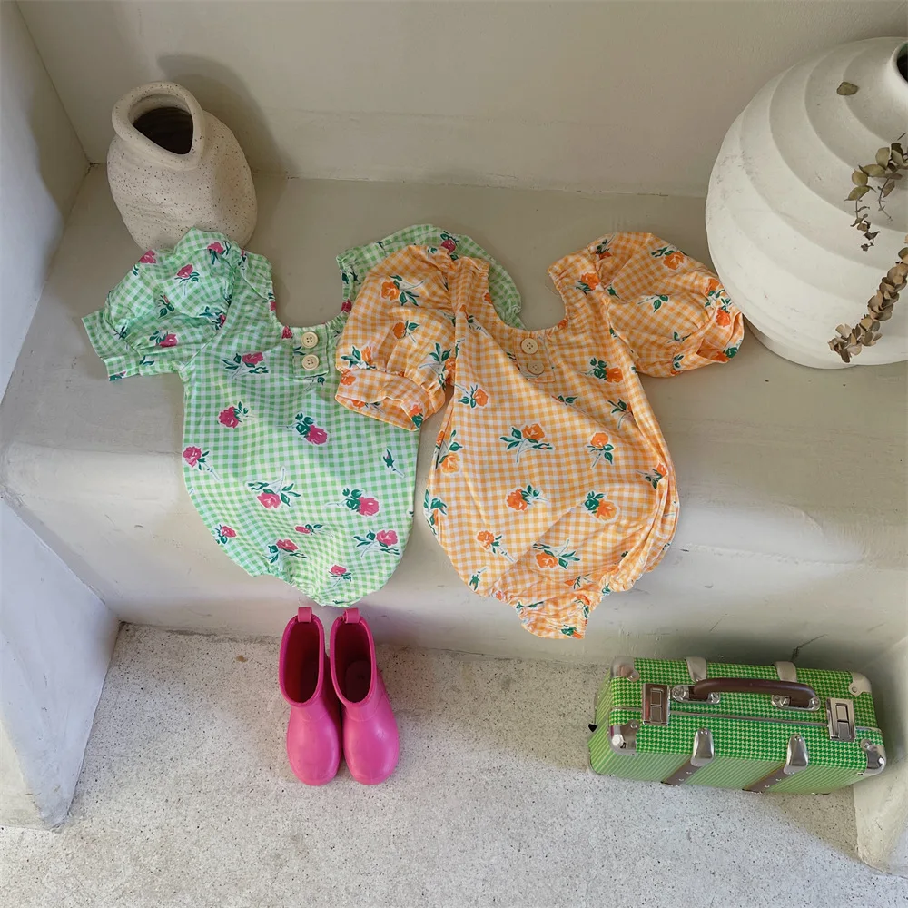 

Girls Swimsuit Summer 2022 New Korean Children's Baby Printing Swimming One-Piece Clothing Trend