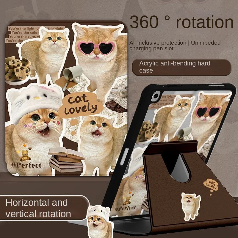 Для iPad Air 6 телефон для 10 поколения 360 дюймов Чехол 5th 4th 9 Pro 11 2nd 3rd 2 9th 8th 7th акрил