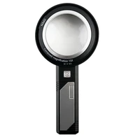 handheld reading magnifier 6x 9x15x magnifier with light 6 led lights 2 uv lights banknote detector light for reading