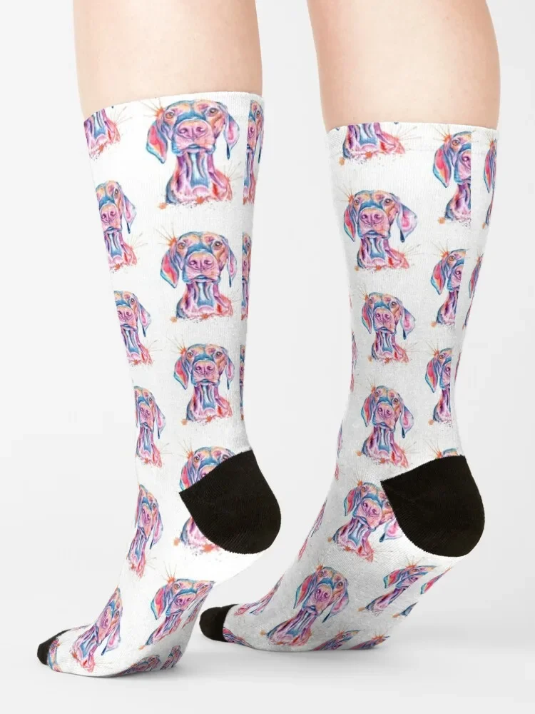 Крупные венгерские Vizsla Акварельная Художественная печать носки футбольные