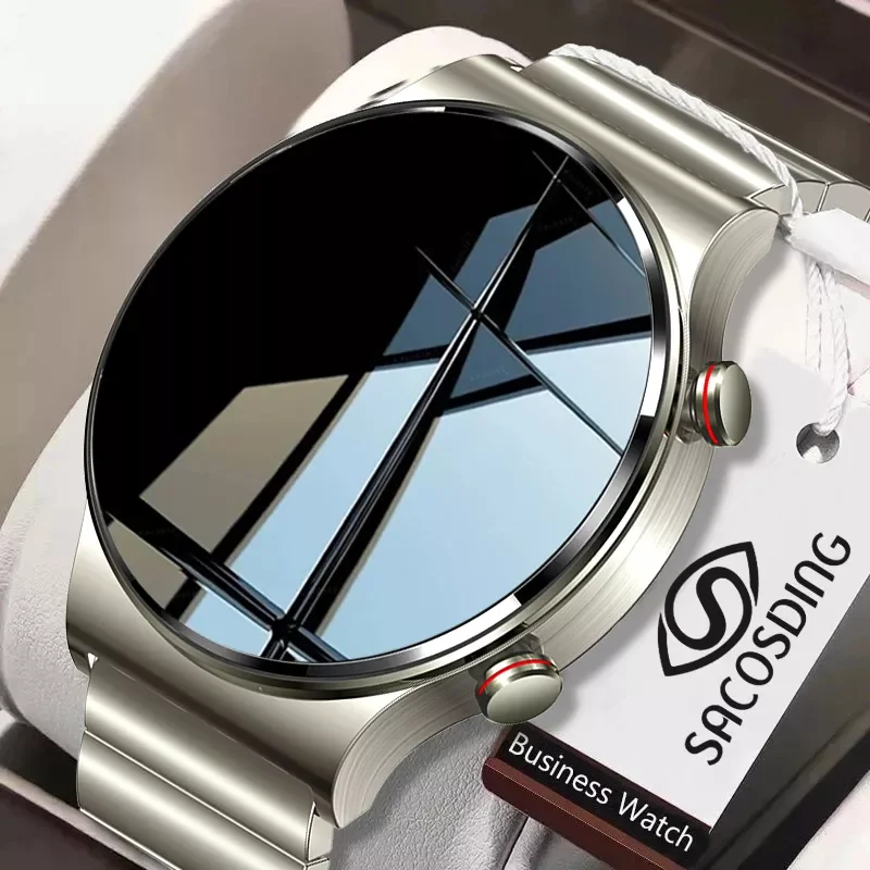 

New 454*454 HD Smart Watch Full Touch Screen Mens Bluetooth Call Smartwatch IP68 Waterproof Music Player Fitness Tracker Watches