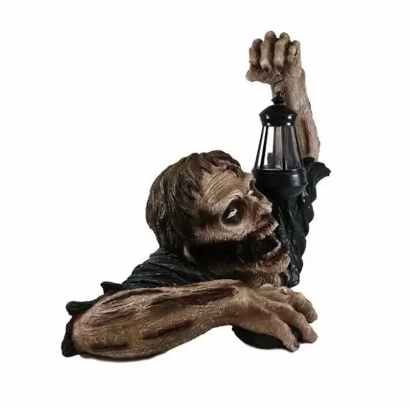 Хэллоуин Zombie Kruipen Horror Decor Enge Led Lantaarn Buiten Beeldje Licht Interessante Hars Ambachten Ornamenten 1 шт.