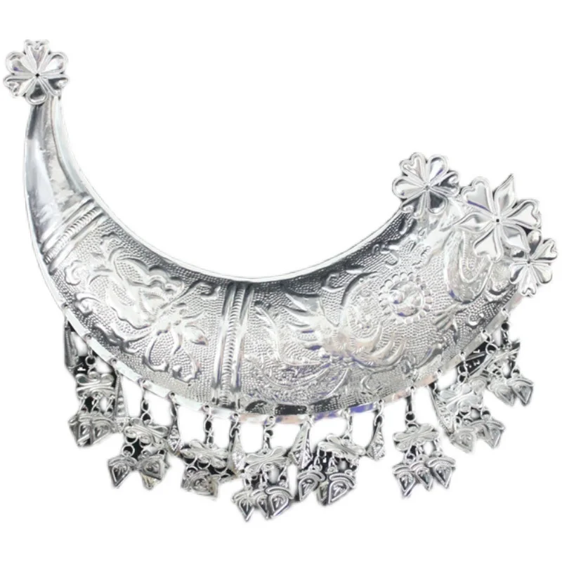 Hmong ювелирные изделия Miao Серебряный головной убор шпилька для волос Национальный