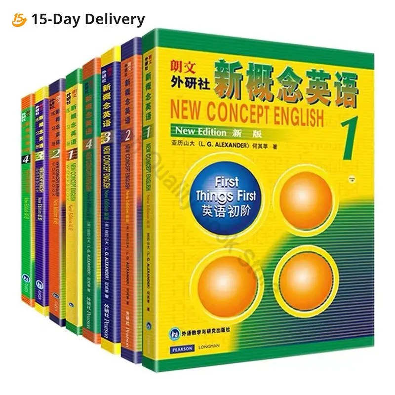 

8 Books New Concept English Full Set of 1-4 Textbooks + 1-4 Workbooks Students' Books New Concepts Zero-based Learning English