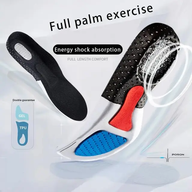 Silicone Sport Insoles Orthotic Arch Support Sport Shoe Pad Running Gel Insoles Men Women Orthotic Breathable Running Cushion 2