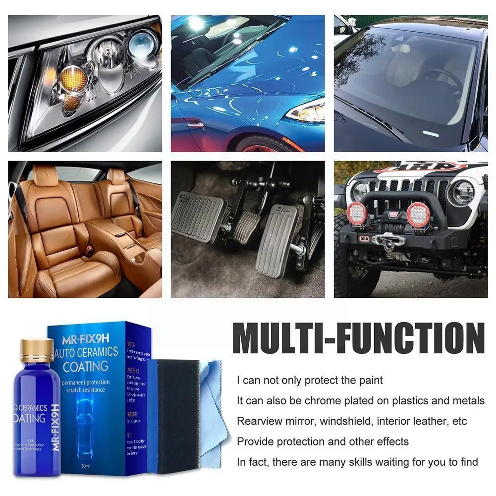 

9H жидкое керамическое покрытие для автомобиля, устойчивое к царапинам суперполировочное покрытие для детейлинга, жидкое покрытие для стек...