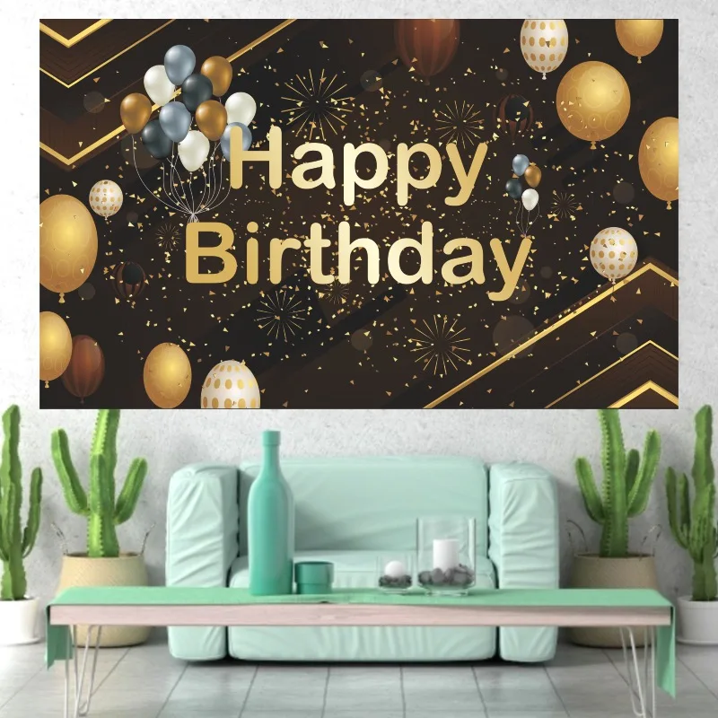 

Birthday Backdrop Banner Baby Shower Decorations Kids Happy Birthday Party Decor Adult Anniversary Bachelorette Party Supplies