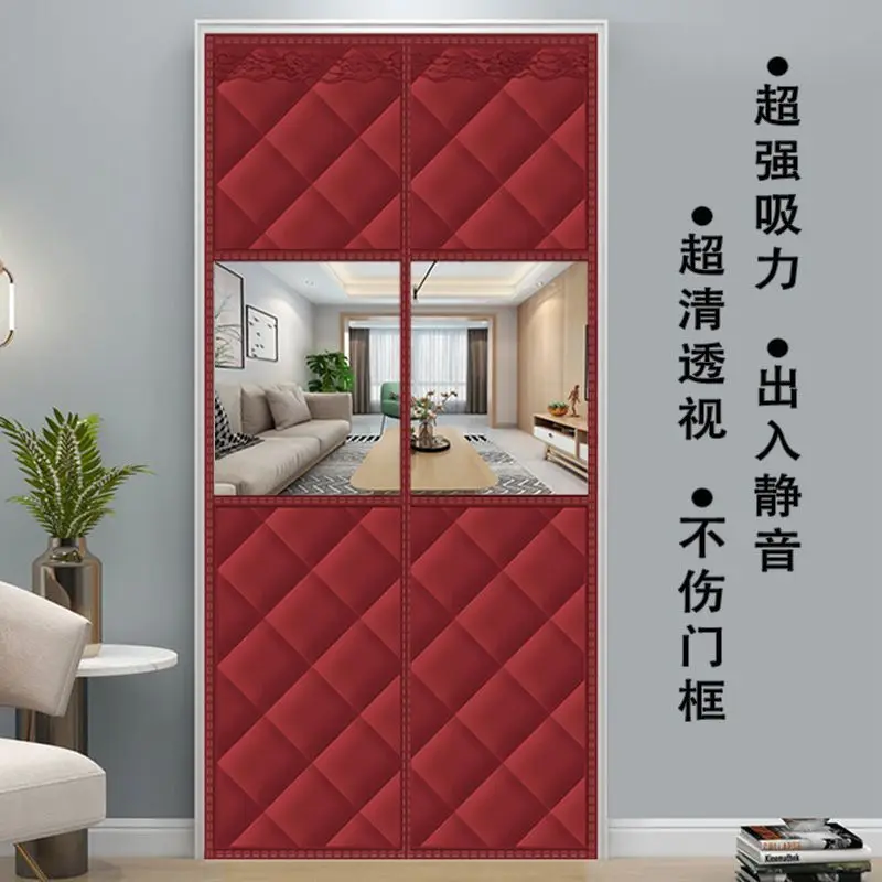 Зимние плотные ветрозащитные Оксфордские Дверные Шторы магнитные